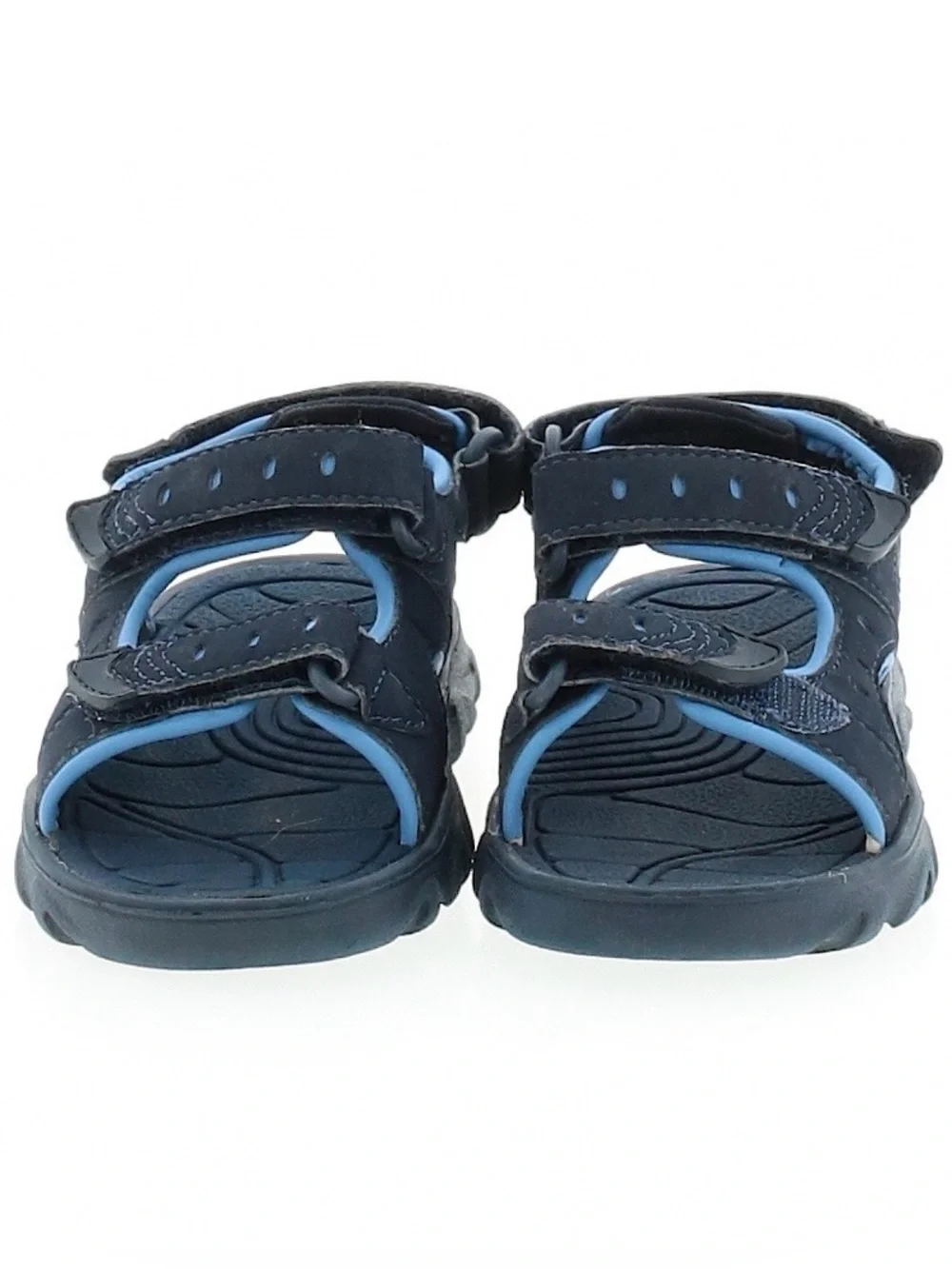 JUMPING BEANS Kids Navy Blue Outdoor Sandal with Light Blue Trim Velcro Straps